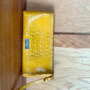 Brahmin Leather Clutch Yellow